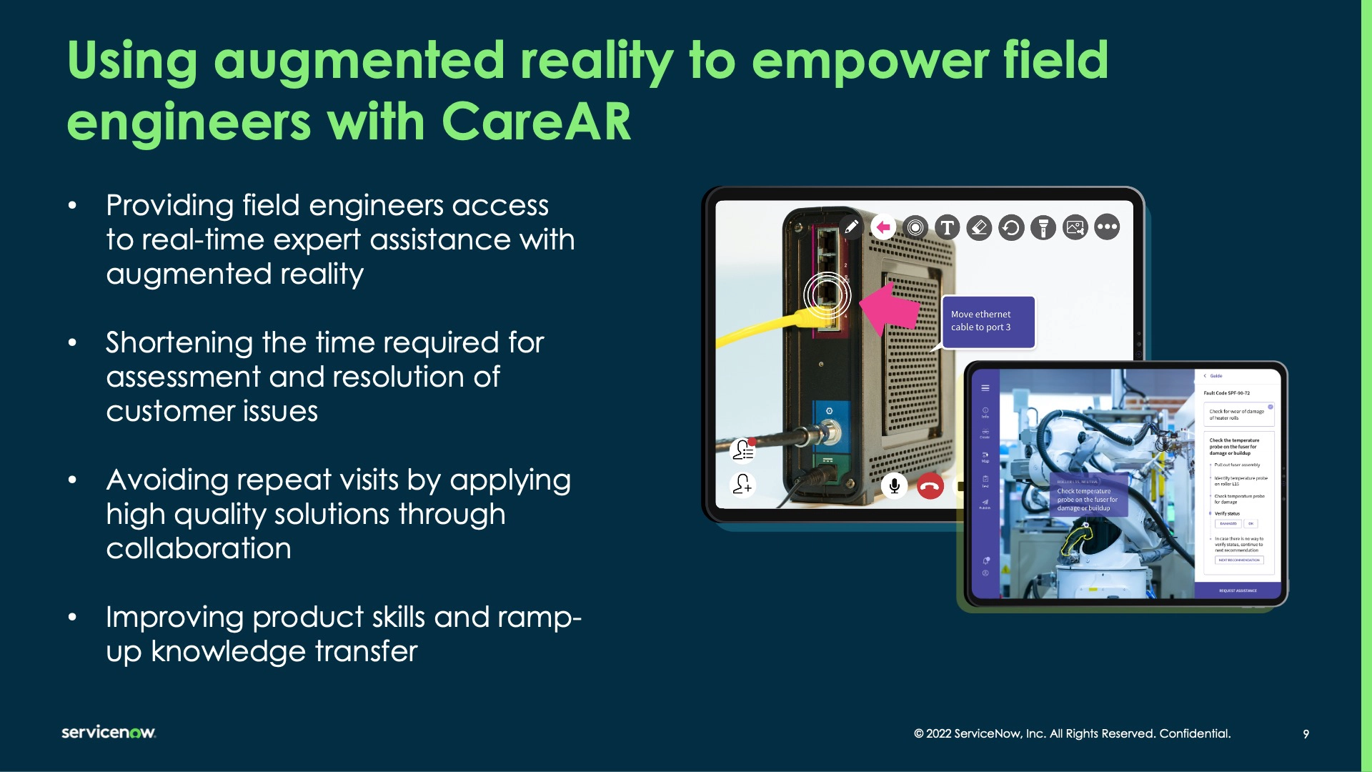 3.17.22ServiceNowXeroxFieldTechWebinar ServiceNow Webinar CareAR for Field Service Slide