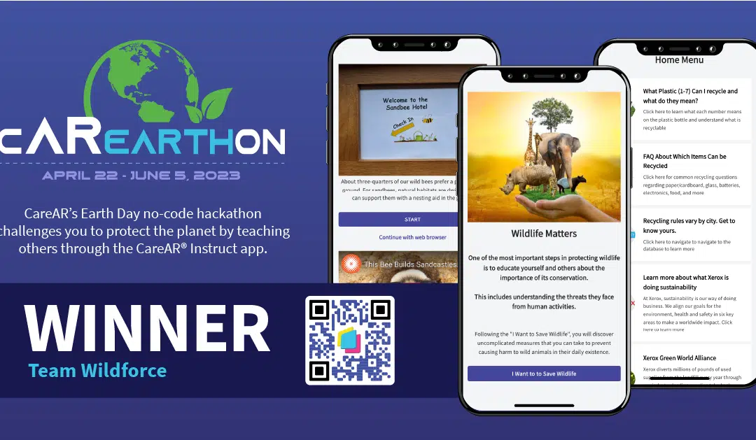 CareAR and Xerox employees build earth-friendly instructional experiences for Earth Day 2023