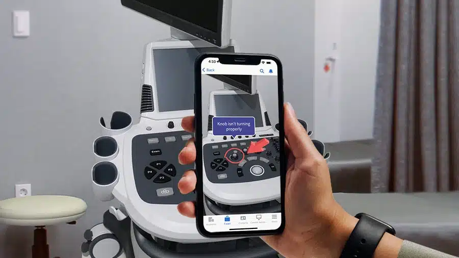 Remote troubleshooting with Salesforce Augmented Reality