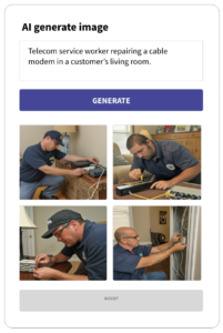 AI image generation via a prompt in CareAR Experience Builder